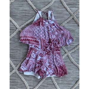 Altar’d State Pink Floral Romper